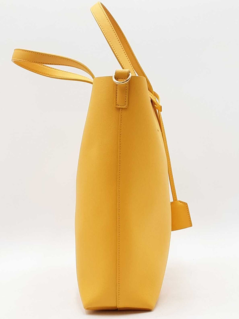 Yves Saint Laurent Yellow Leather North South Toy Shopping Tote Bag Eb1025wrxdu
