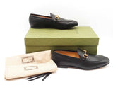 Gucci Jordaan Horsebit Black Leather Loafers Us Size 6.5 Fw0525lrzdu