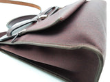 Hermes Herbag 31 Prune Red Purple Militaire Canvas Leather Bag Do0525exzde