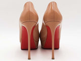 Christian Louboutin Lady Peep Patent Beige Size 9 Aa0826lrzsa