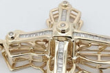 1.86cttw Diamond Cross Pendant In 10k Yellow Gold 15.9 Grams Eb1026loxzsa