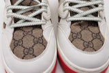 Gucci Basket High Top White Demetra Red Sneakers Size 7.5 Eb0526lxzsa