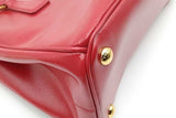 Prada Red Patent Saffiano Leather Galleria Tote Bag Eb0926pxzsa