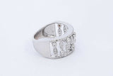 14k White Gold Diamond Openwork Band Ring 6.7 Grams Size 7 Eb0626rxzde