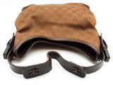 Gucci 107752 Gg Brown Canvas Leather Hobo Shoulder Bag Do0726exde