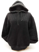 Christian Dior Black Oblique Jacquard Hooded Sweater Size Sm Do0425pxzde