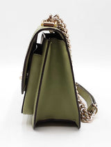 Michael Kors Heather Shoulder Bag In Sage Green Leather Fw0226rrdu