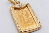 Credit Suisse 999.9 Fine Gold Pendant Set In 18k Gold 2.7 Grams Eb0926pxzde