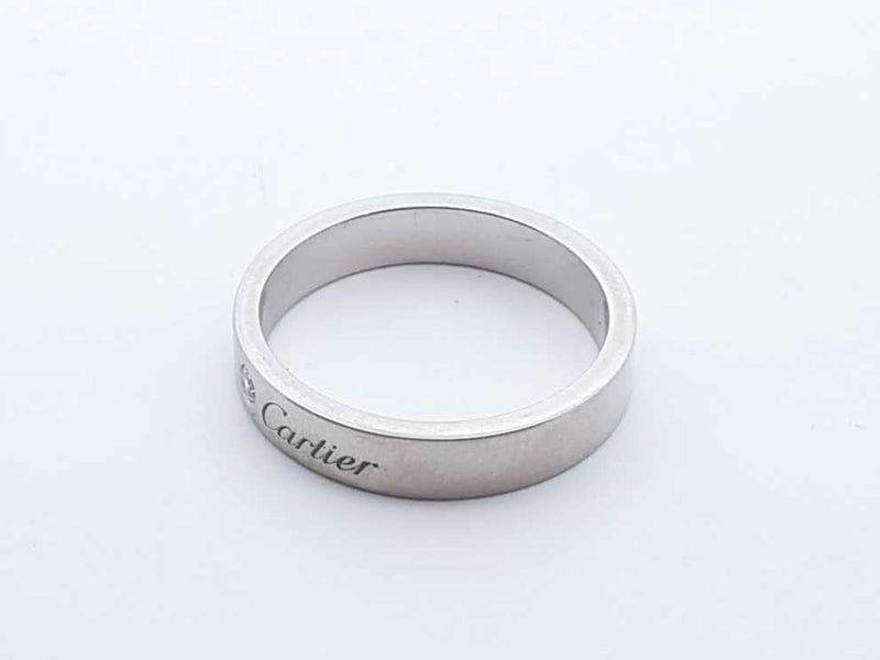 Cartier Platinum C De Cartier Wedding Band Size 8.25 7.4g .07cttw Lh0724ixzde