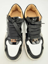 Philipp Plein Black & White Leather Sneakers Size 38 Sd0325lxzsa