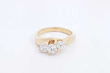 Approx. 0.96ctw Diamond Ring In 14k Yellow Gold 6.1 Grams Size 7 Eb1124cxzsa