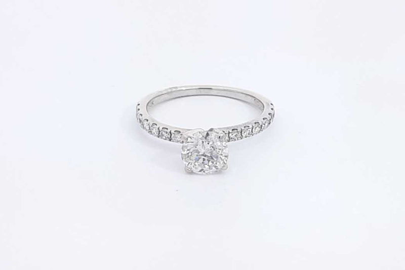 1.18ctw Diamond Ring In 14k White Gold 2.4 Grams Size 6.5 Eb0225lcxzsa