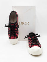 Christian Dior Walk'n'dior Sneakers In Pink & Black Canvas Size 10 Fw0326lcrdu