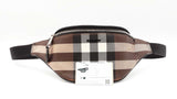 Burberry Mini Cason Belt Bag In Dark Birch Brown Check Coated Canvas Fw0326oxzdu