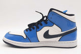 Nike Air Jordan 1 Mid Se 'Signal Blue' Sneakers Size 11 Dd6834-402 Eb0825rxsa
