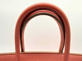 Hermes Birkin 35 Sanguine Red White Clemence Palladium Handbag Do0623esxzde