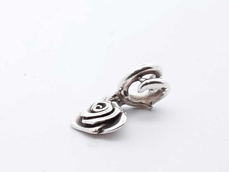 Pandora .925 Silver 1.1g Rose In Bloom Charm Lh1025lxde