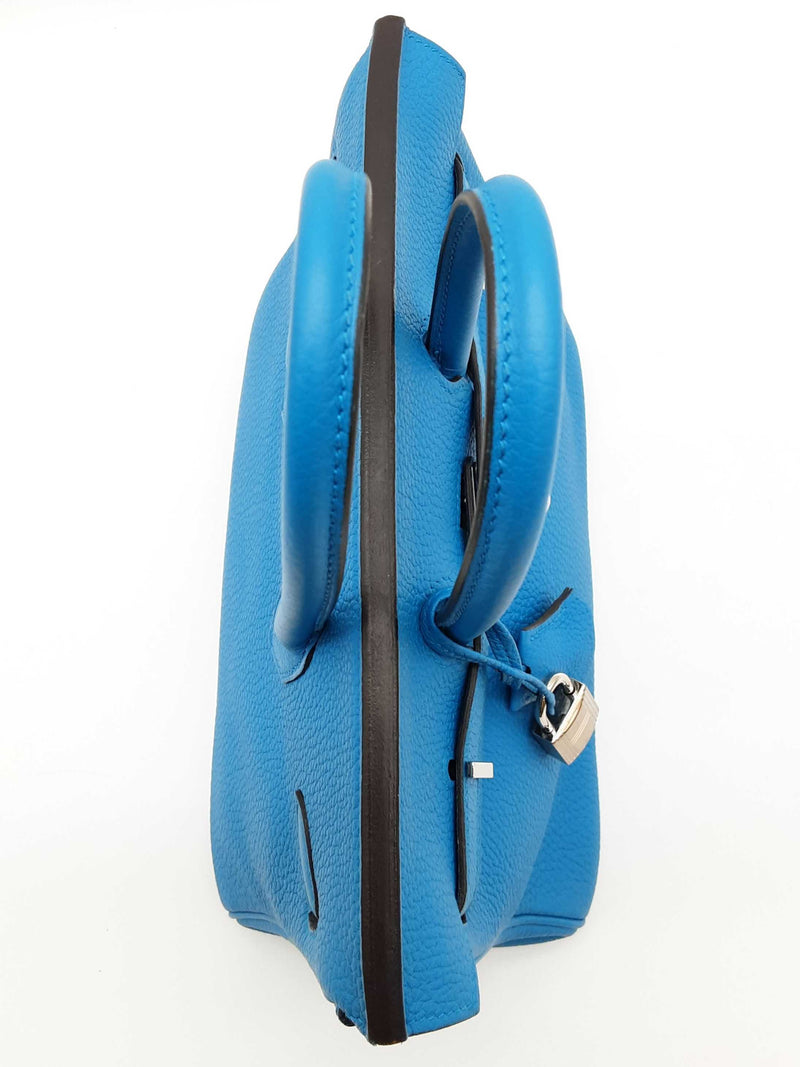 Hermes Birkin 25 Bleu Zanzibar Blue Togo Palladium Handbag Do0825lirxzde