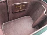 Chanel Mini Vanity Black Caviar Leather Chain Crossbody Case Do0825lrxzde