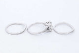 1.82cttw Diamond Wedding Set In 14k White Gold 5.8 Grams Size 5.5 Eb0226sxzde