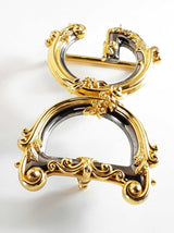 Dolce & Gabbana Dg Girls Belt In Denim And Barocco Buckle Size 85/34 Fw1125orxde