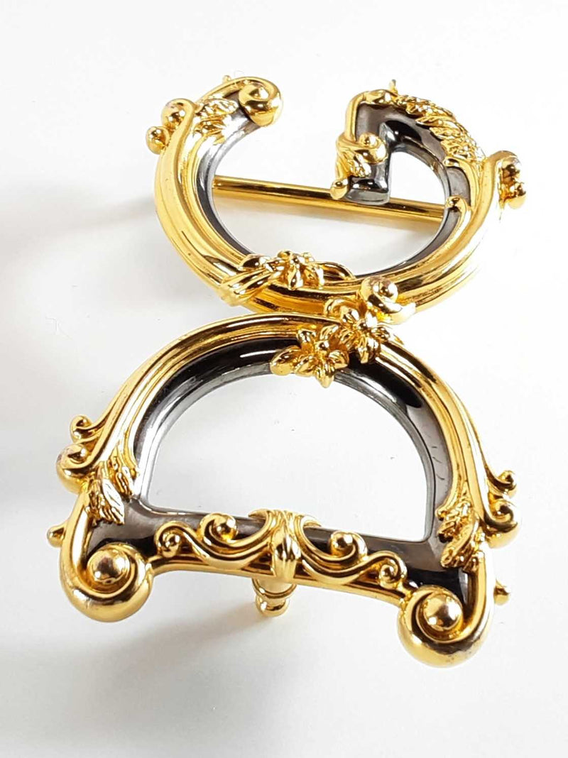 Dolce & Gabbana Dg Girls Belt In Denim And Barocco Buckle Size 85/34 Fw1125orxde