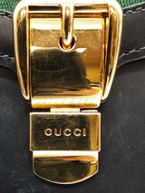 Gucci Sylvie Web Black Leather Top Handle Bag Eb0126rxzde