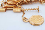 22k Yellow Gold Coin Style Link Bracelet 23.6 Grams 7.5 Inch Eb0626wrxzde