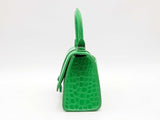 Balenciaga Crocodile Embossed Hourglass Green Handbag Sd0925czxsa