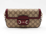 Gucci Horsebit 1955 Small Shoulder Bag In Gg Monogram Coated Canvas Fw0626izxdu