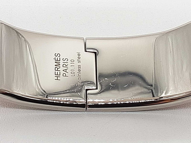 Hermes 19 Loquet Apollo Painted Red Enamel Steel Bangle Quartz Watch Do1125lrxde