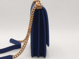 Chanel North South Boy Flap Bag Blue Handbag Aa0326lzxzsa