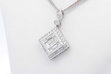 1.49cttw Diamond Pendant Necklace 18k White Gold 9.8 Grams 17 Inch Eb0226crxdu