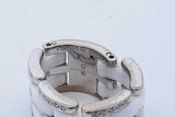 Chanel 18k White Gold Diamond Ceramic Ultra Ring 16.3 Grams Size 6 Eb1125oxxzde