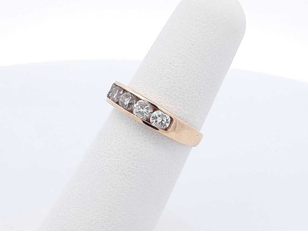 0.90 Cttw Diamond & 14k Yellow Gold Channel Ring 2.7 Grams Size 5.5 Fw0625lrxdu