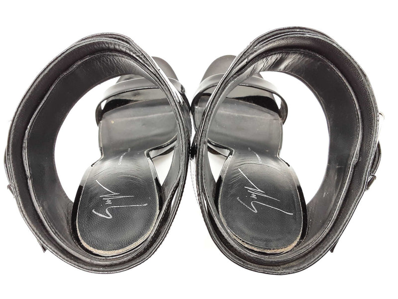 Giuseppe Zanotti Buckle Black Patent Leather Heels Size Eu 36 Do0725lorde