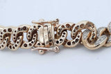 10k Yellow Gold Diamond Cuban Link Chain Necklace 74.4 Grams 23 In Eb0926wsxzde