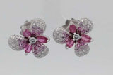 Stefan Hafner Springtime Pink Sapphire Diamond Flower Stud Earrings Eb1026sxzsa