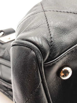 Chanel Mademoiselle Door Latch Tote In Diamond-quilted Black Leather Fw0925rxzdu