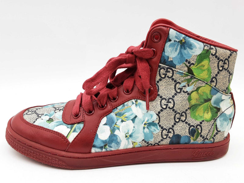 Gucci 435780 Gg Supreme Blooms Blue Red Shoes Size Gucci 36.5 Womens Do1224lrxde