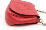 Gucci Red Leather Soho Flap Chain Crossbody Bag Eb0826wxzsa