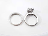 1.79 Cttw Diamond & 14k White Gold Halo Bridal Set 6.5 Grams Size 5 Fw0726erzdu