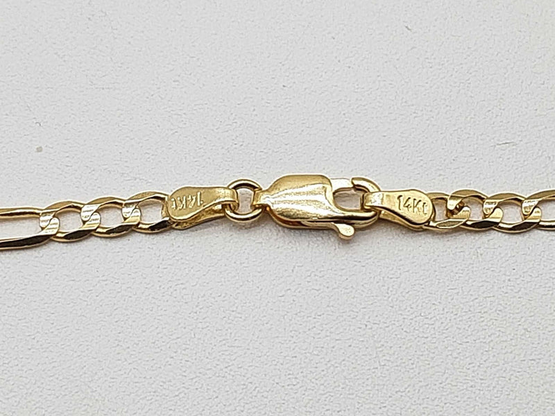 14k Yellow Gold 7.1g Figaro Chain 20 In Do0225ooxde