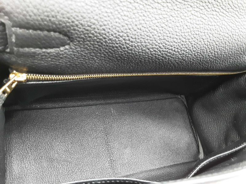 Hermes Kelly 28 Noir Black Togo Gold Hardware Shoulder Bag Do0925lexzxde