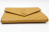 Yves Saint Laurent Grain De Poudre Chevron Quilted Wristlet Clutch Eb0726pxzdu