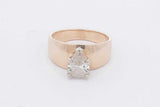 1.5ctw Pear Shaped Diamond Ring In 14k Yellow Gold 7.5 Grams Size 9 Eb0825opxzsa