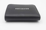 Balenciaga Black Leather Cash Flap Coin & Card Holder Wallet Eb0626lxzsa