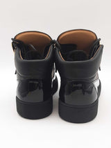 Giuseppe Zanotti Kriss Mid Top Black Leather Sneakers Size 44 Eb0725pxzde