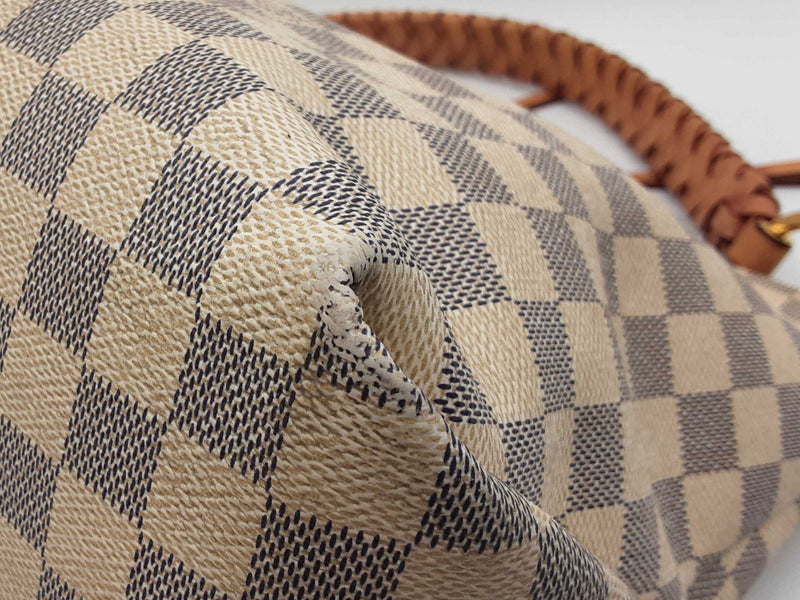 Louis Vuitton Beaubourg Hobo Mm Bag In Damier Azur Coated Canvas Fw0225wrzdu