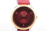 Versace 38mm Quartz Logo Halo Red Leather Strap Watch Eb0726lcrdu